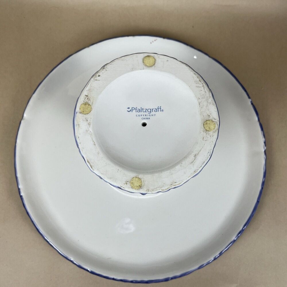 HTF PFALTZGRAFF April Embrossed‎ Floral Pedestal Cake Plate Stand 12" D Mint - Picture 8 of 13
